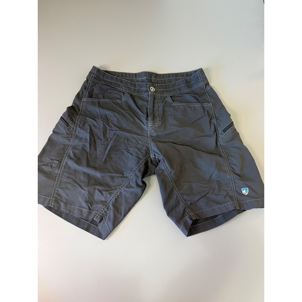 Kuhl Mens Cargo Shorts Size 32 Dark Gray Hiking Outdoor Nylon Spandex Stretch